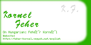 kornel feher business card